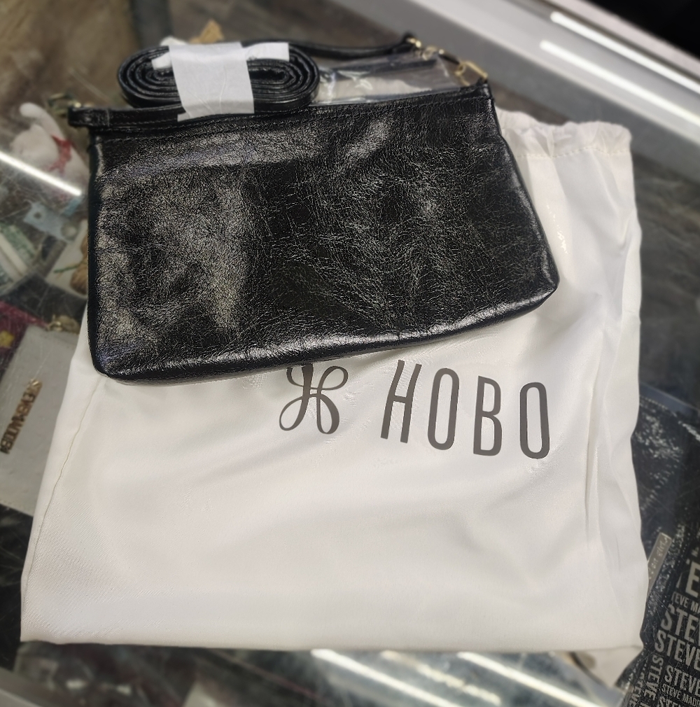 HOBO Black Leather Crossbody Bag